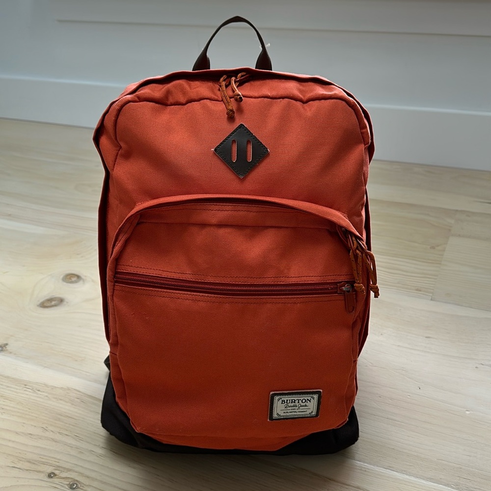 Burton orange backpack